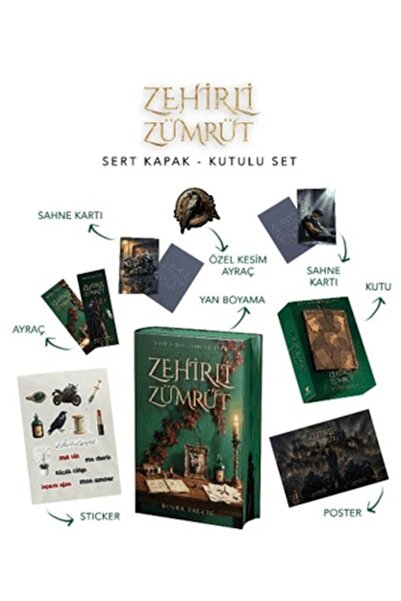 Guraba Yayınları Zehirli Zümrüt (Yan Boyamalı Kutulu Set)