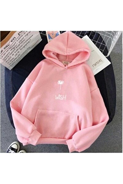ZEMLİYA Modexa Unisex Hoody Pink Oversize Hooded Sweatshirt with Kangaroo Poc...