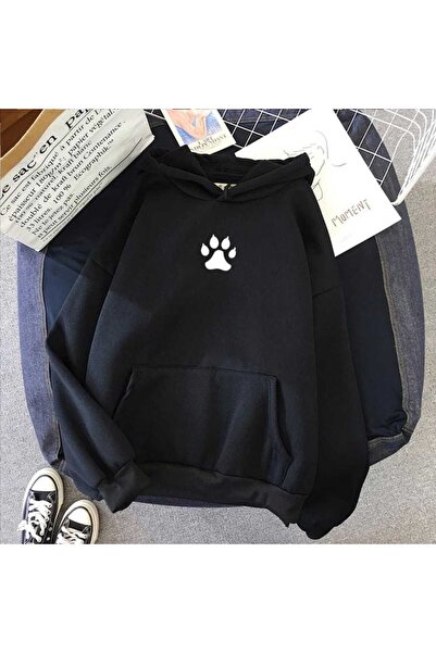 classy moda Unisex Black Hooded Oversize Sweatshirt Comfortable Fit Cotton wi...
