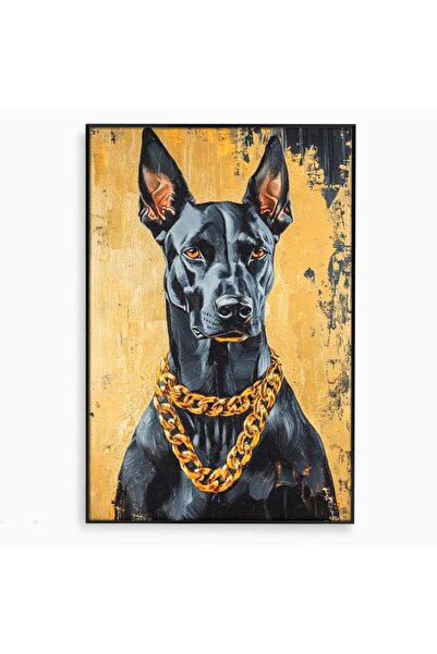 Luxcanva Tablou Canvas Cavalerul Noptii 40x60 cm cu Rama Negru Cavalerul Nopt...