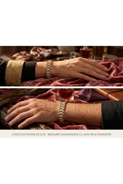 Rostil Efect Brățară Imperial Link placată cu aur de 14k