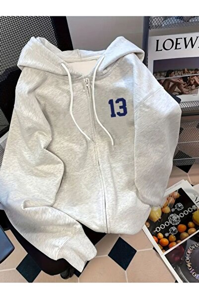 classy moda Unisex Gray Loose Fit Hooded Sweatshirt with Inner Pockets, Warm ...