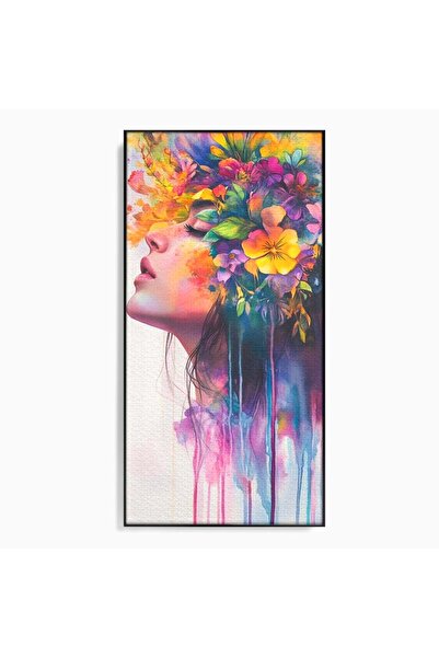 Luxcanva Tablou Canvas Gradina Sufletului 70x140 cm cu Rama Negru Gradina Suf...