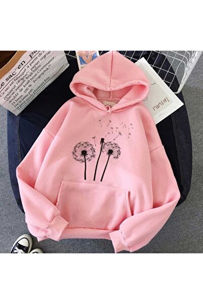 ZEMLİYA Modexa Unisex Hoody Pink Kangaroo Pocket Thick Fabric Oversize Hooded...