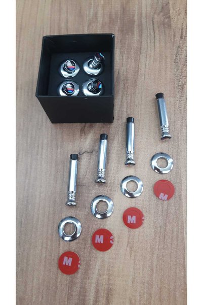 AEM Chrome Metal Door Lock Pin with m Logo for Bmw 3-5 Series - Set