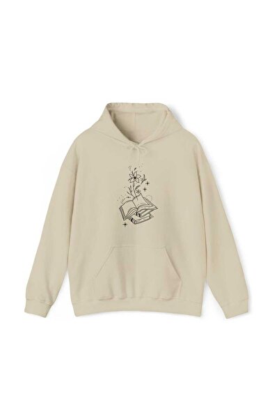 classy moda Unisex Μπεζ Φούτερ με κουκούλα, χαλαρή εφαρμογή, τσέπη καγκουρό κ...