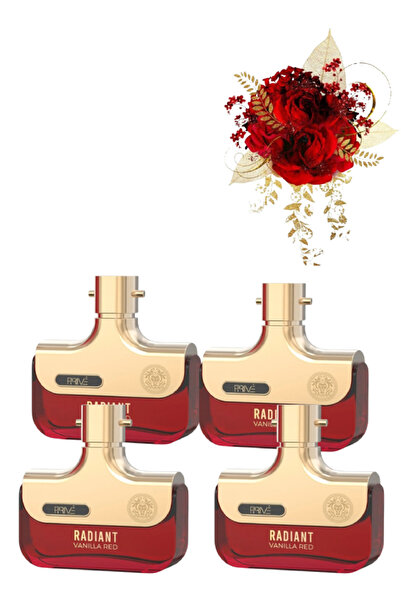 Prive 4 Pieces Radiant Vanilla Red Perfume 100ML