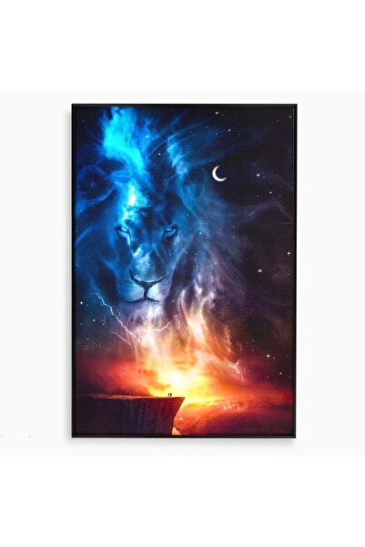 Luxcanva Tablou Canvas Intalnire cu Infinitul 70x100 cm cu Rama Negru Intalni...