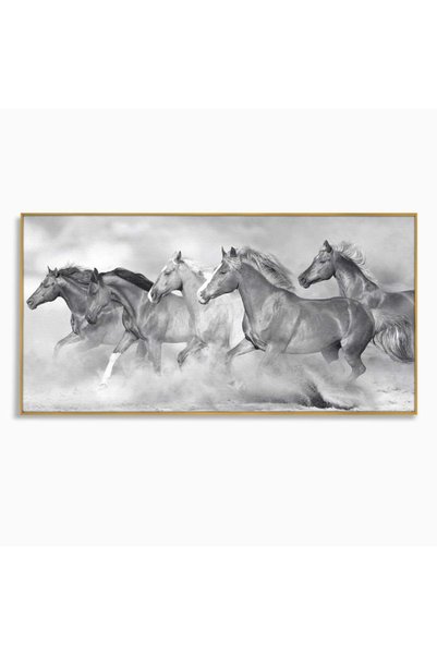 Luxcanva Tablou Canvas Chemarea Instinctului 140x70 cm cu Rama Auriu Chemarea...