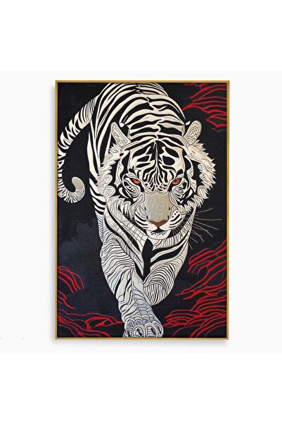 Luxcanva Tablou Canvas Ritualul Umbrei 40x60 cm cu Rama Auriu Ritualul Umbrei...