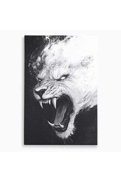 Luxcanva Tablou Canvas Strigoiul Alb 50x70 cm pe Sasiu Lemn Strigoiul Alb Tig...