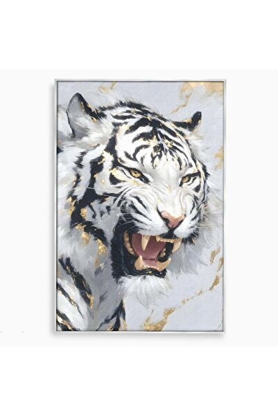 Luxcanva Tablou Canvas Puterea Ragetului 70x100 cm cu Rama Argintiu Puterea R...
