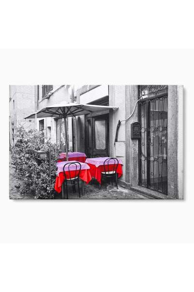 Luxcanva Tablou Canvas Terasa cu Amintiri 150x100 cm pe Sasiu Lemn Terasa cu ...