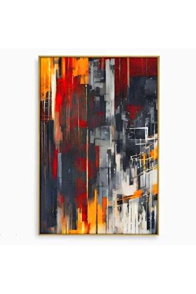 Luxcanva Tablou Canvas Fragmente de Infinit 100x150 cm cu Rama Auriu Fragment...