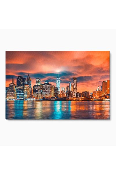 Luxcanva Tablou Canvas Podul Brooklyn 100x70 cm pe Sasiu Lemn Podul Brooklyn ...