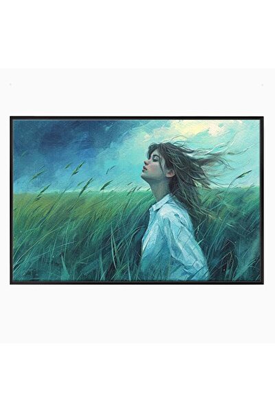 Luxcanva Tablou Canvas Dans cu Cerul 120x80 cm cu Rama Negru Dans cu Cerul Re...