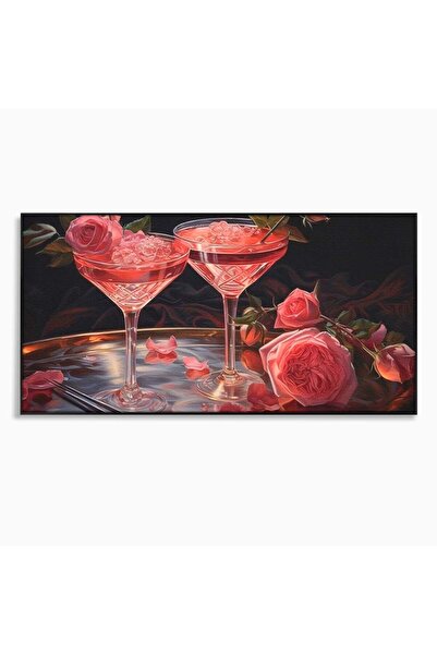 Luxcanva Tablou Canvas Elixirul Pasiunii 120x60 cm cu Rama Negru Elixirul Pas...