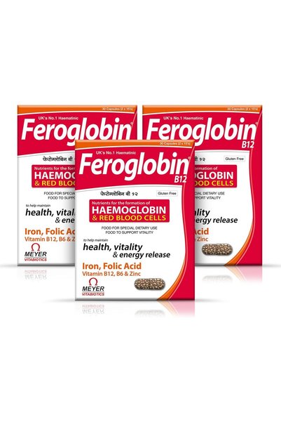 Feroglobin B12 Capsules - 30 Capsules | Gentle Iron Supplement for Anaemia wh...