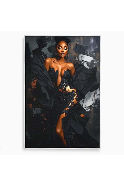 Luxcanva Tablou Canvas Regina Couture 70x100 cm cu Rama Argintiu Regina Coutu...