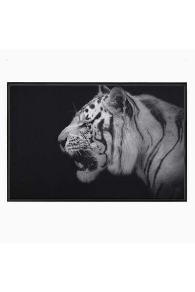 Luxcanva Tablou Canvas Vanatorul din Umbra 100x70 cm cu Rama Negru Vanatorul ...