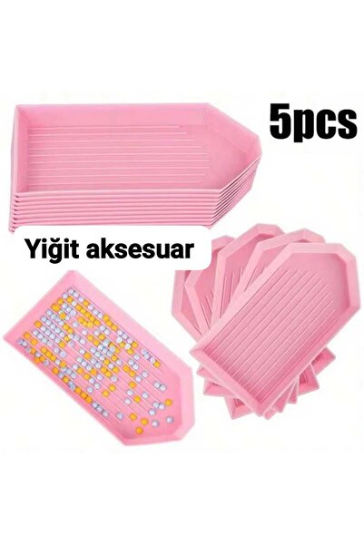 yiğit aksesuar 5 Pieces Stone Arrangement Stone Plate Bedazzling Kit Beads Chart