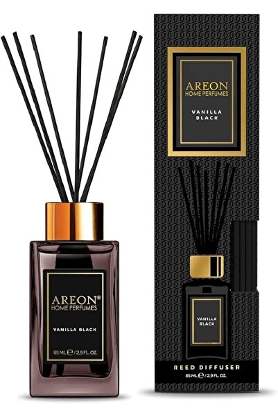 Areon Home Perfume Reed Diffuser 85 Ml Premium 10 Rattan Reeds - Vanilla Black