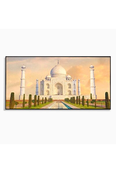 Luxcanva Tablou Canvas Splendoarea Indiei 100x50 cm cu Rama Negru Splendoarea...