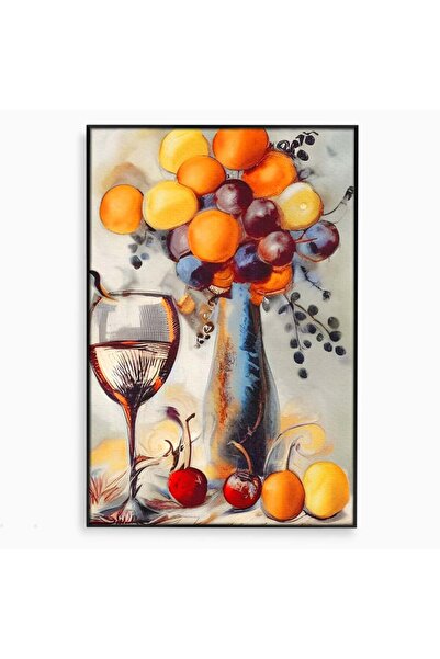 Luxcanva Tablou Canvas Recolta Bogata 40x60 cm cu Rama Negru Recolta Bogata P...