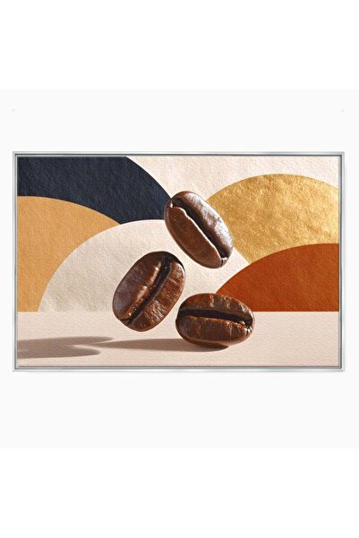 Luxcanva Tablou Canvas Cercuri Aromate 60x40 cm cu Rama Argintiu Cercuri Arom...