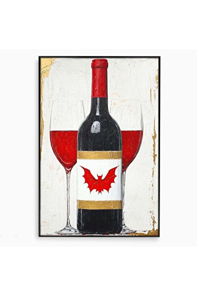 Luxcanva Tablou Canvas Vinul Noptii Eterne 100x150 cm cu Rama Negru Vinul Nop...