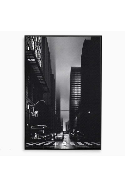 Luxcanva Tablou Canvas Toronto in Liniste 100x150 cm cu Rama Negru Toronto in...