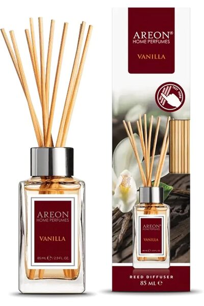 Areon Home Perfume معطر جو بالقصب 85 مل مع 10 أعواد خيزران - برائحة الفانيليا