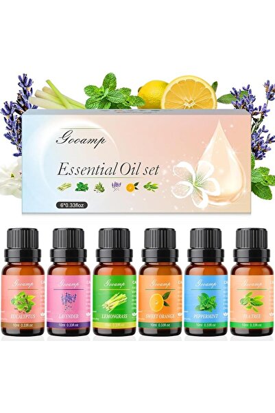 Gooamp Essential Oils Set-6 Organic Blends for Diffusers, Aromatherapy Oils