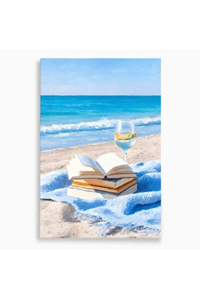 Luxcanva Tablou Canvas Lectura pe Valuri 70x100 cm pe Sasiu Lemn Lectura pe V...