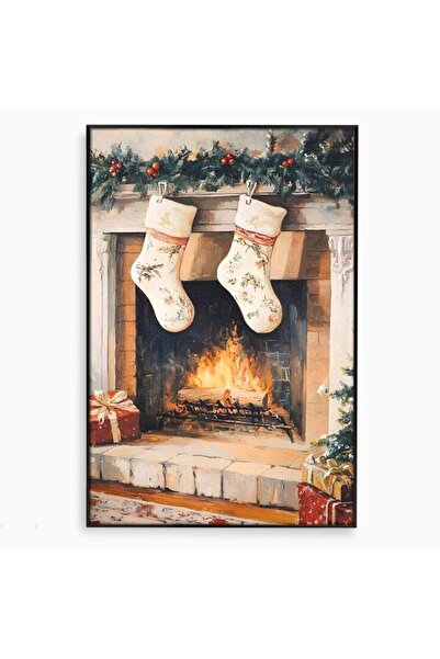 Luxcanva Tablou Canvas Ciorapii Mosului 70x100 cm cu Rama Negru Ciorapii Mosu...