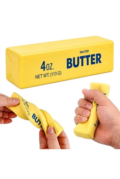 Genel Markalar Butter Squishy 4oz Tereyağı Görünümlü Esnek Sıkılabilir Stres ...