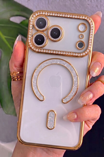 Rivor Apple iPhone 17 Pro Max/18 Pro Max Uyumlu Kılıf Kamera Korumalı Simli M...