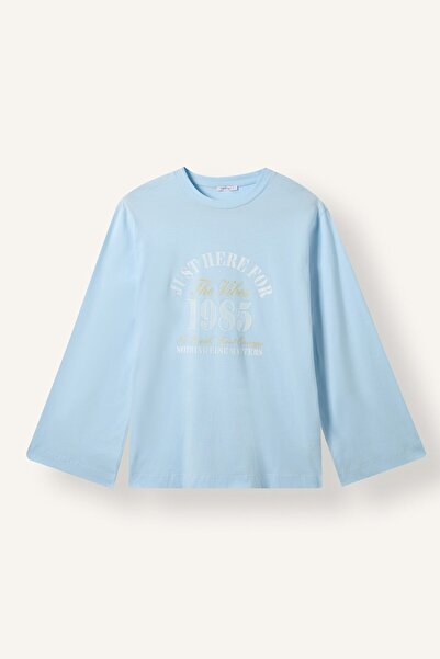 DeFacto Relaxed Fit Crew Neck Printed Long Sleeve T-Shirt I1461Ax26Au