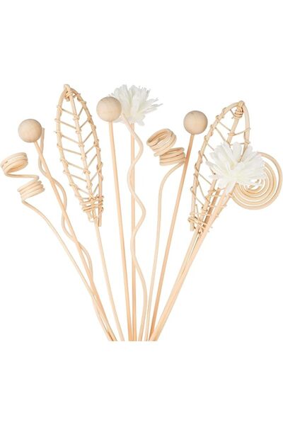 X SPRING Reed Diffuser Set, 12pcs 10-Inch Natural Rattan Sticks with Handmade...