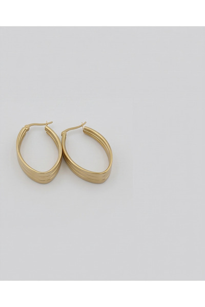 staınless steel Showy Women's Gold Hoop Earrings - a Quality Steel - Does Not Tarnish