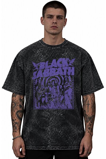 SEVBANO Black Sabbath Rock Metal Music Band Printed Unisex Oversized Vintage ...