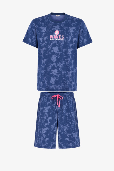 Penti Erkek Wave Rider Kısa Kollu Şort Pijama Takımı