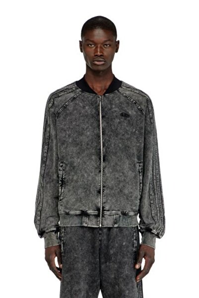 Diesel ANTRASİT LOGOLU FERMUARLI ERKEK SWEATSHIRT