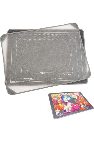 AZONEE Jigsaw Puzzle Board, Puzzle Board with Cover, Non-Slip Surface, Portab...