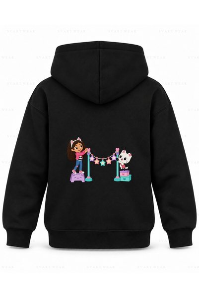 SVART WEAR سويت شيرت أسود للأطفال مزين بطبعة جارلاند مضاءة من غابي دول هاوس