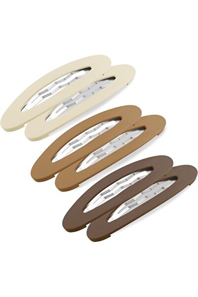 Tazweeq 6 Pack Large Snap Hair Clips, Matte Finish Hair Barrettes for Women &...