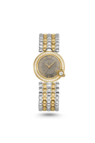 everd Distinctive women's two-tone watch with gray dial F 120
