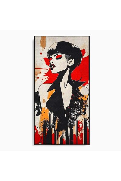 Luxcanva Tablou Canvas Arta Rebeliunii 70x140 cm cu Rama Negru Arta Rebeliuni...