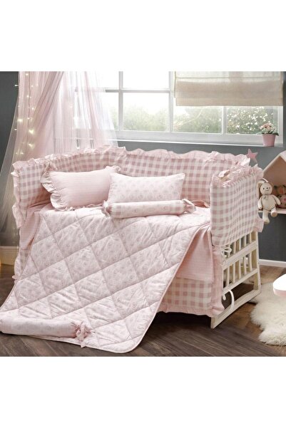 Alhabib bedding مفرش أطفال مريم صيفي قطن بجوانب وردي متعدد الرسومات عدد القطع 9