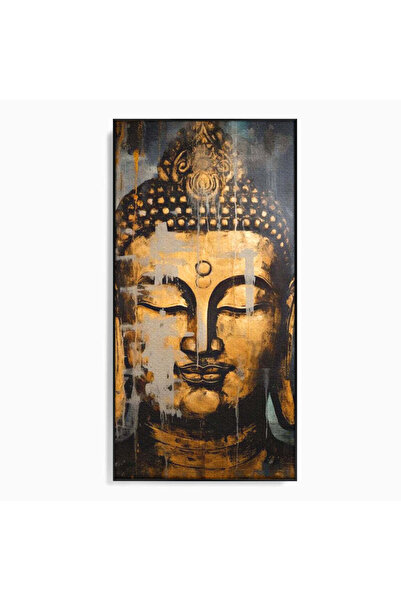 Luxcanva Tablou Canvas Spirit Etern 60x120 cm cu Rama Negru Buddha Zen Meditatie